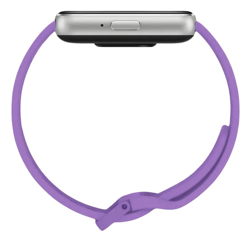 Pulseira Fecho Silicone Para Samsung Galaxy Fit 3 Sm-r390 Cor Nude Largura Da Pulseira 20 Mm