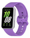 Pulseira Fecho Silicone Para Samsung Galaxy Fit 3 Sm-r390 Cor Nude Largura Da Pulseira 20 Mm