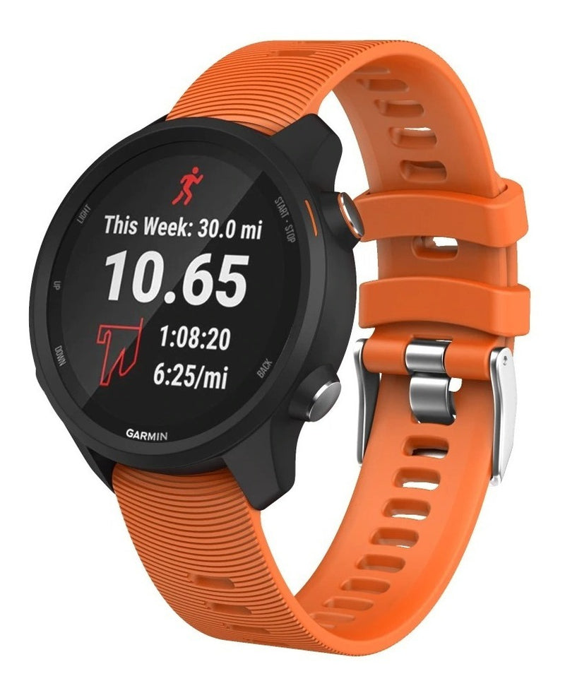 Pulseira Silicone Garmin Forerunner 245 645 Music Watch Cor Verde-claro Largura 20 Mm