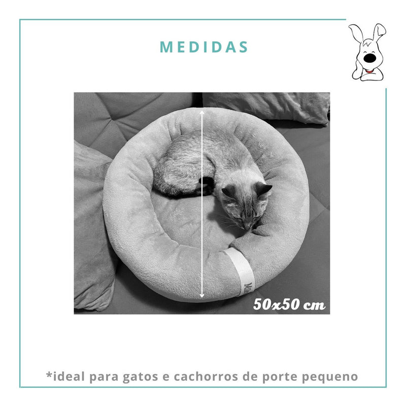 Cama De Gato Caminha Nuvem Ninho Pet Soft Redonda 50x50cm
