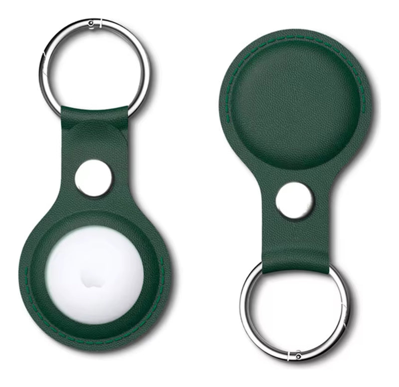 Capa Case De Couro Para Airtag Com Chaveiro Premium