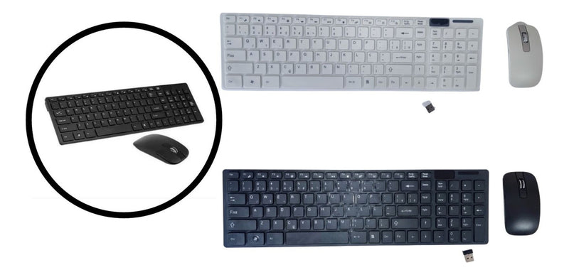 Combo Teclado E Mouse Sem Fio Usb 2.4 Ghz - Ley-171 Cor do mouse Branco Cor do teclado Branco