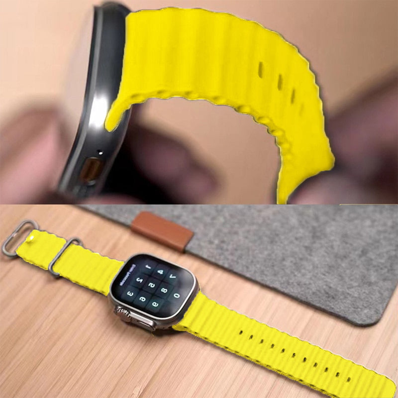 Pulseira Oceano Para Apple Watch Ultra 49mm Cor Lilás