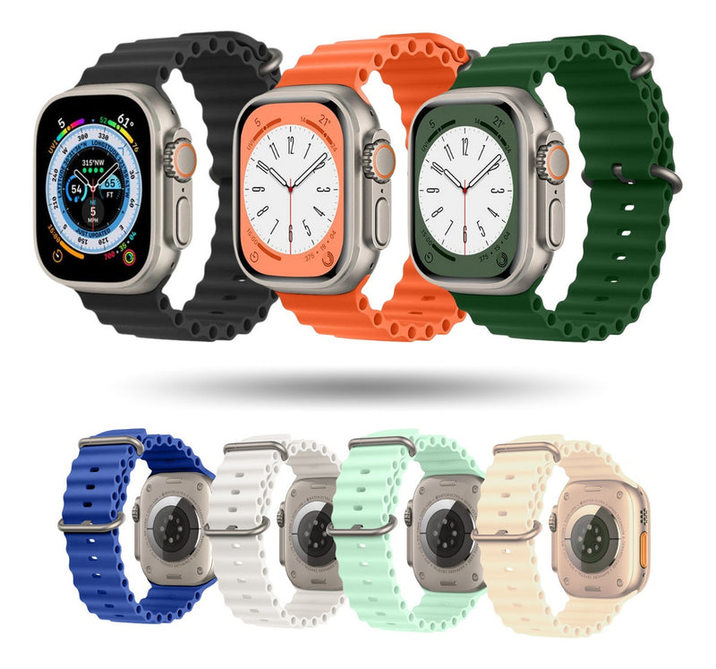 Pulseira Oceano Para Apple Watch Ultra 49mm Cor Lilás