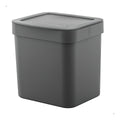 Lixeira Trium C/ Tampa 4,7 L Cozinha Ou Cesto De Lixo Cor Chumbo
