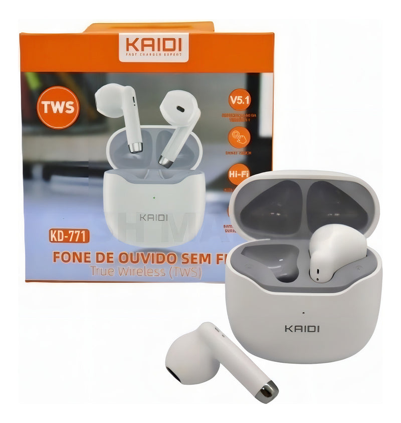 Fone De Ouvido Sem Fio Kaidi Tws Bluetooth 5.0 Touch Kd-771