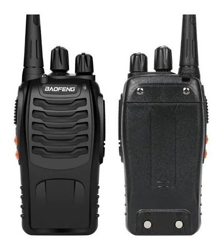 Kit 2 Radio De Comunicaçao Wok Tok Profissional Longo Alcanç Cor Preto