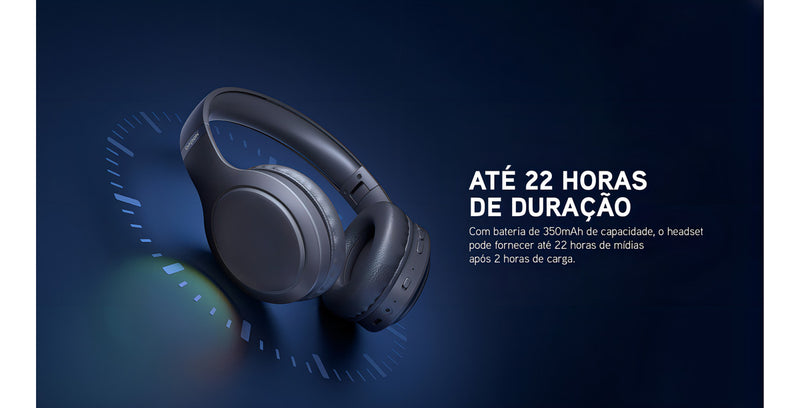 Fone De Ouvido Headphone Dapon H02d Bluetooth 5.1 Microfone Cor Bege
