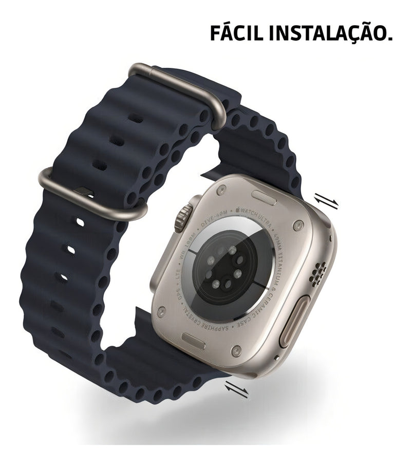 Pulseira Oceano Para Apple Watch Ultra 49mm Cor Lilás