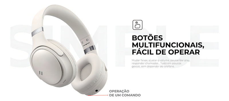 Headset Gamer Havit H630bt Bluetooth 5.3 On-ear 3d 55h Cor Azul