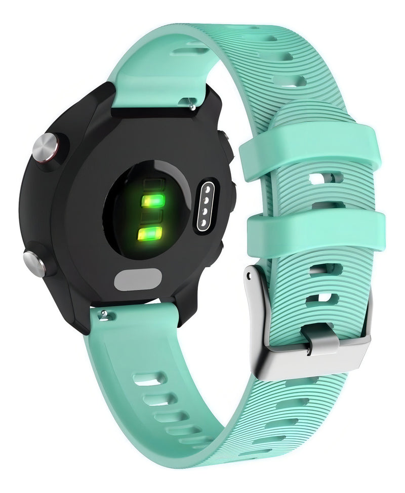 Pulseira Silicone Garmin Forerunner 245 645 Music Watch Cor Verde-claro Largura 20 Mm
