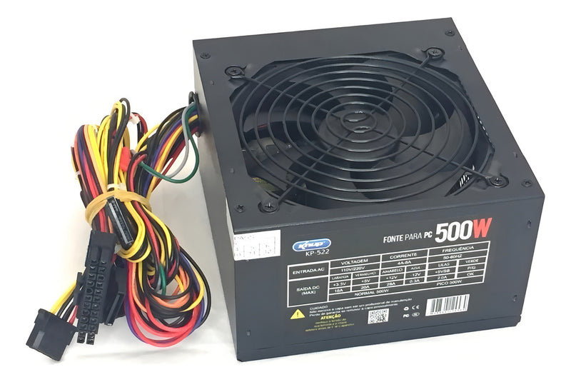 Knup KP-522 fonte de alimentação para PC de 500W