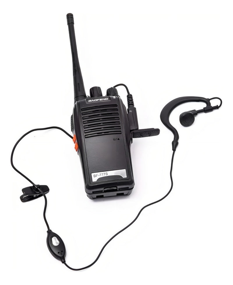 Par Radio 777s Vhf/uhf 16 Canais Comunicador Profissional Cor Preto