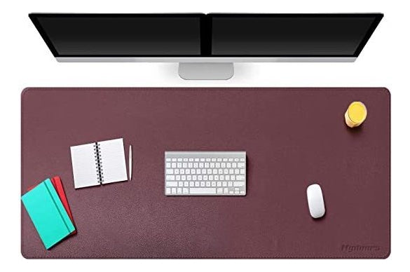Mousepad Grande Preto 90x40 Deskpad Couro Antiderrapante Mesa Computador Notebook Eddias