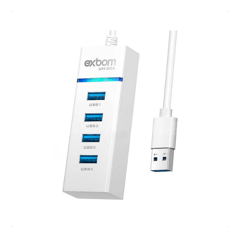 Exbom UH-30A hub USB 3.0 extensor preto