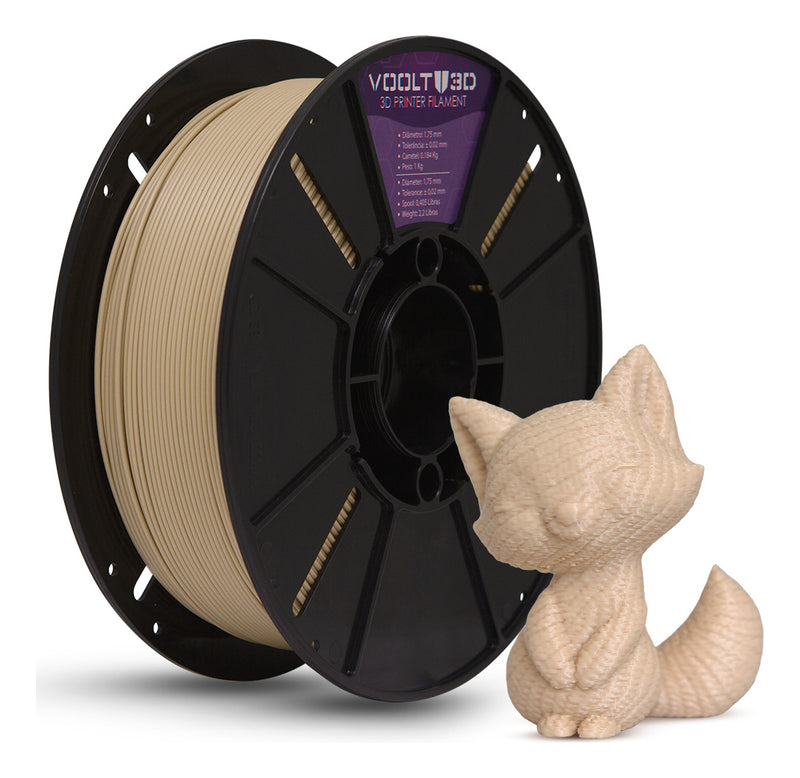 Voolt3D PLA Filamento 1.75mm Premium 1kg Cor Bege Caucasiano