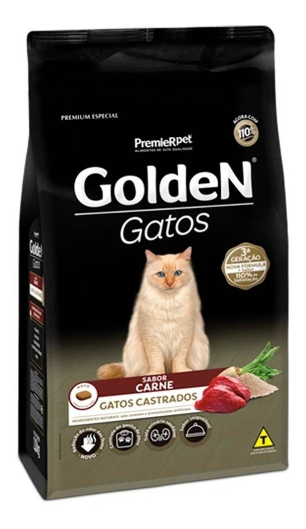 Alimento Golden Premium Especial Castrados para gato adulto sabor salmão de 3 kg