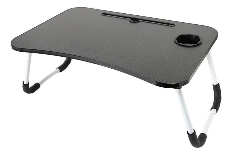 Mesa Suporte Notebook Dobrável Cama Sofá Trabalho Estudo Cor Preto