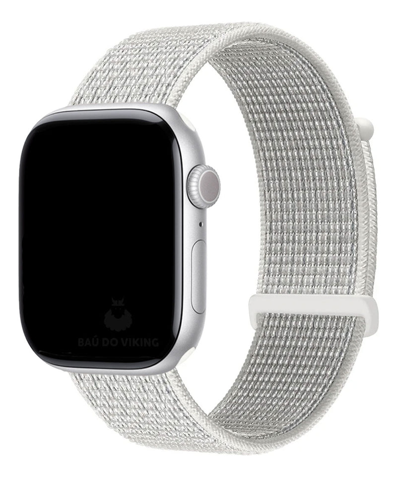 Baú do Viking pulseira Nylon Loop rosa areia compatível com Apple Watch 38/40/41/42mm