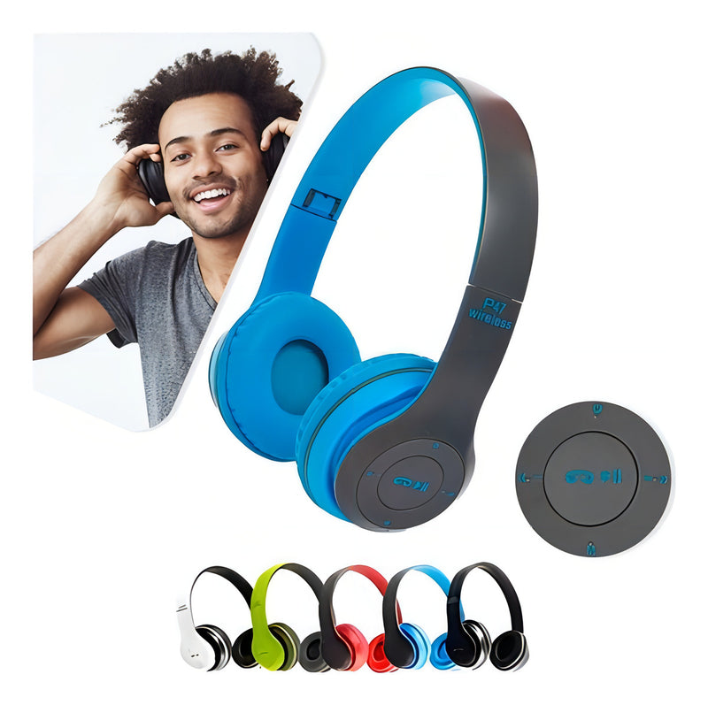 Fone De Ouvido Bluetooth Sem Fio Regulável Corrida Treino Academia Entrada P2 Mp3 Wireless Para Smartphone Pc Desktop