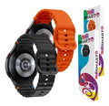 Pulseira De Silicone Ridge 3 Cores 123-alc-07 Marca 123smart Compavel Com Samsung Galaxy Watch 4 5 6 7 Fe 40mm 42mm 43mm 44mm 45mm 46mm 47mm Classic Pro - Cor Preto