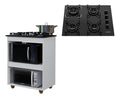 Kit Balcão Turim Com Fogão Cooktop 4 Bocas Itatiaia Preto