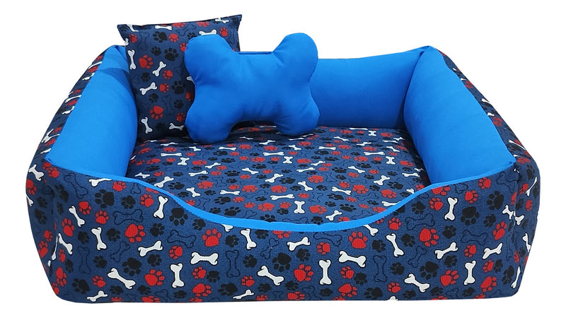 Cama Com Bordas Ana Pet Ibitinga Cor Preto/Vermelho