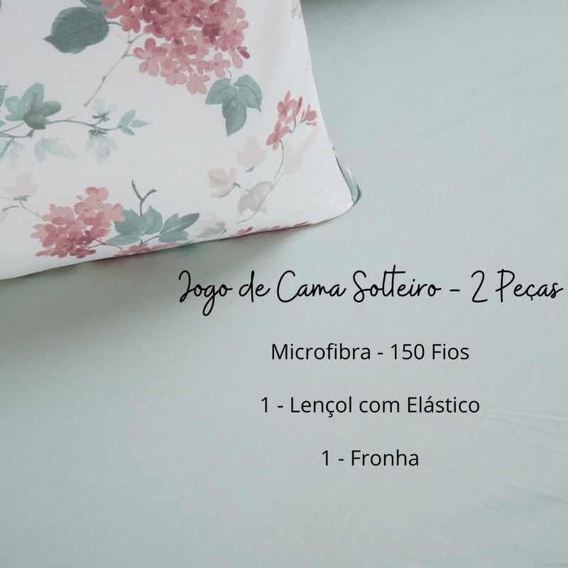 Jogo De Lençol Cama Solteiro 02 Peças 150 Fios Laune Haus Cor Estampas Sortidas