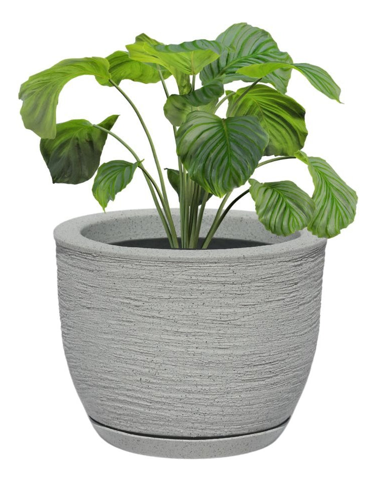 Vaso Planta Decorativo Polietileno Jardim Bojo Escovado N1