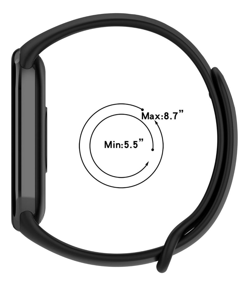 Pulseira Silicone Trava Metal Sport Compatível C/ Mi Band 8 Cor Vermelho