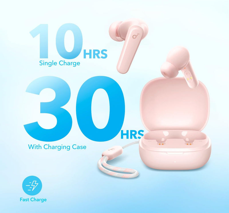 Fone De Ouvido Soundcore by Anker P20i Graves Poderosos e Impactantes Bluetooth 5.3 30H de Reprodução Resistência à Água 2 Mics IA para Chamadas Claras Personalização de Som via App Cor Preto