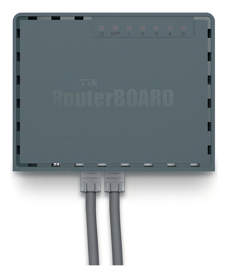 Roteador MikroTik RouterBOARD hEX S RB760iGS cinza
