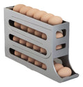 Porta Ovos Suporte Rolante Dispenser Rolante 4 Andares Cor Cinza