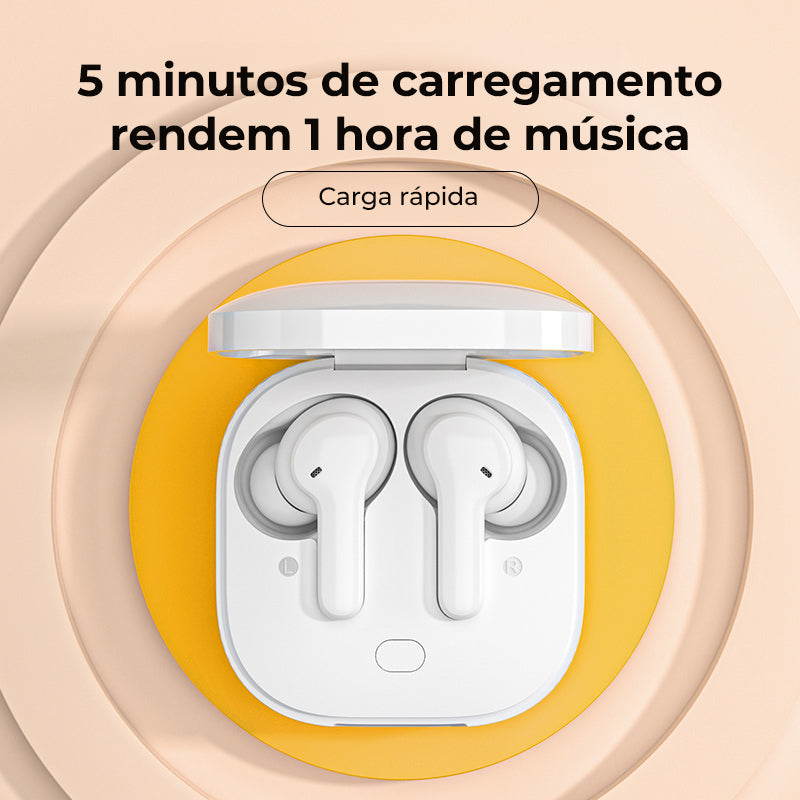 Fone De Ouvido Qcy T13 Com 4 Microfones E Bluetooth 5.1 Cor Preto