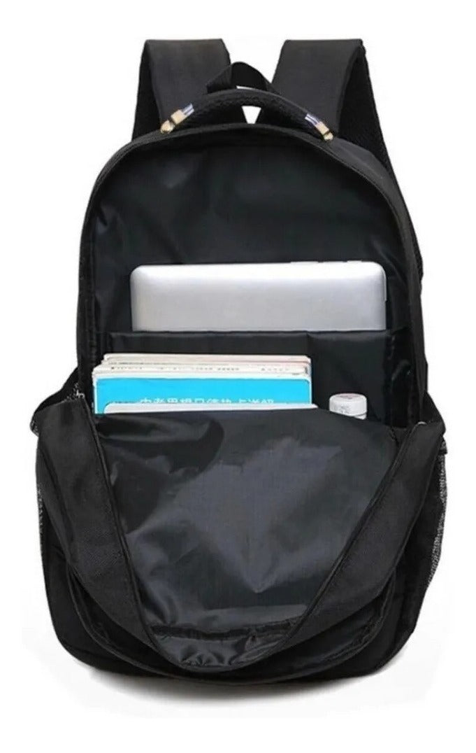 Mochila Bolsa Notebook C/ Cabo De Aço Reforçada Deabolar Ótima Cor Preto