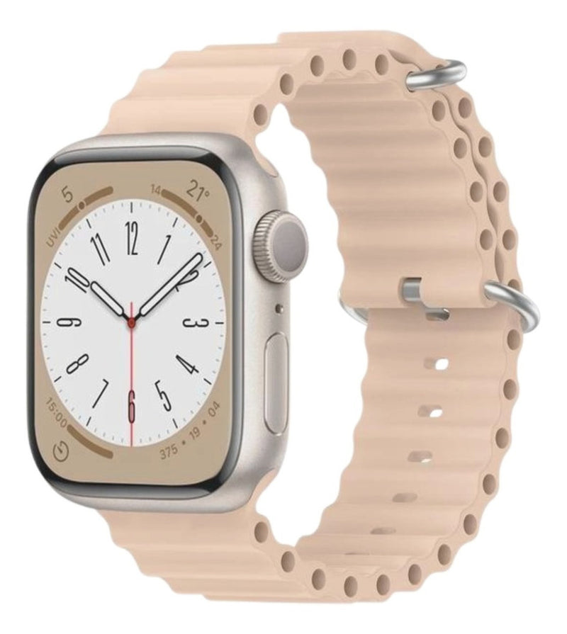 Pulseira Oceano Para Apple Watch Ultra 49mm Cor Rosa-claro