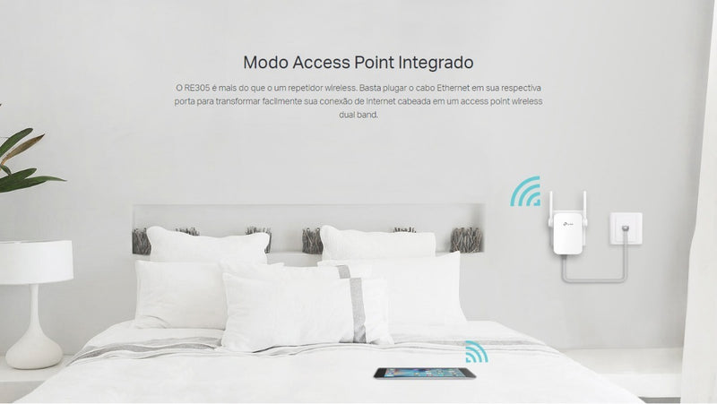 Repetidor de Sinal Wi-fi V1 Ac1200 - Re305 Cor Branco Tp-link