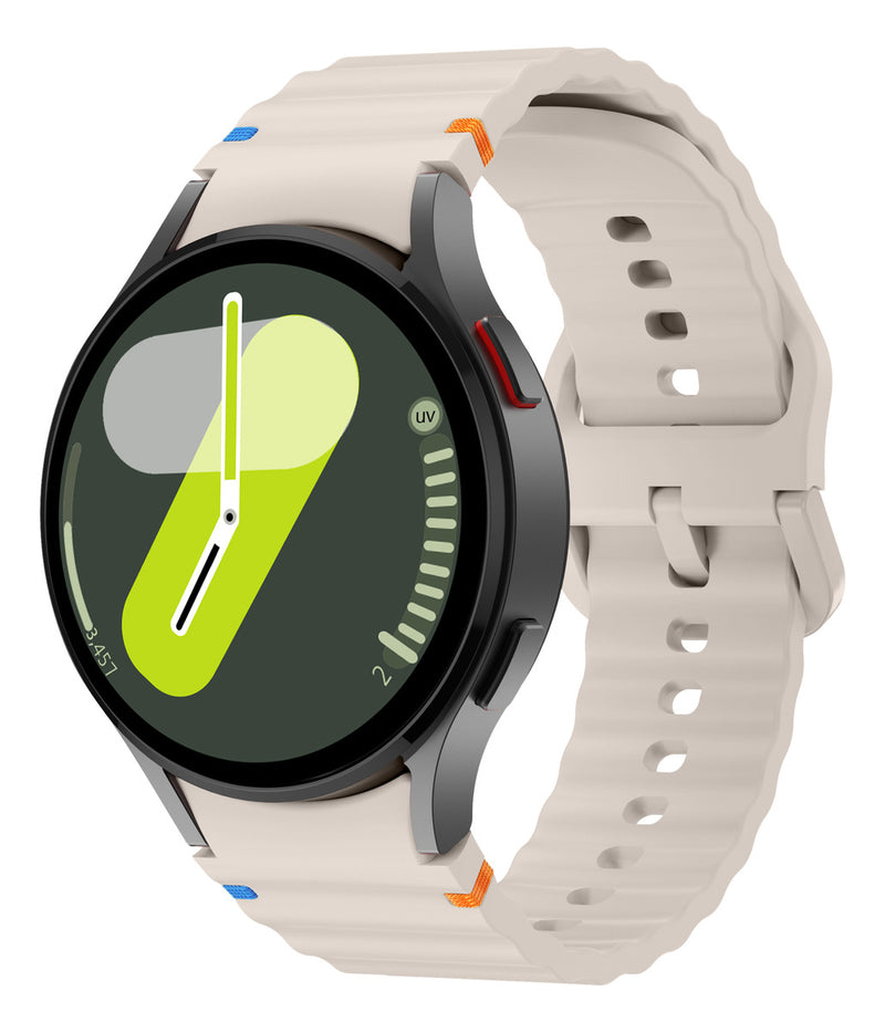 Pulseira De Silicone Ridge 3 Cores 123-alc-07 Marca 123smart Compavel Com Samsung Galaxy Watch 4 5 6 7 Fe 40mm 42mm 43mm 44mm 45mm 46mm 47mm Classic Pro - Cor Verde Militar
