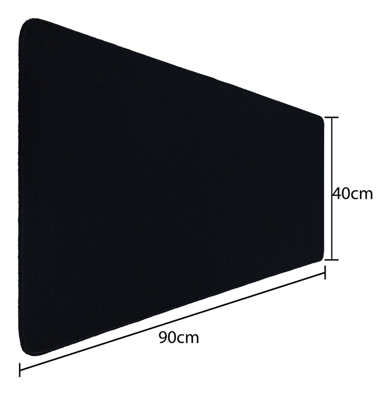Mouse Pad Gamer 90x40 Escritório Alta Qualidade Preto Liso Isoprene