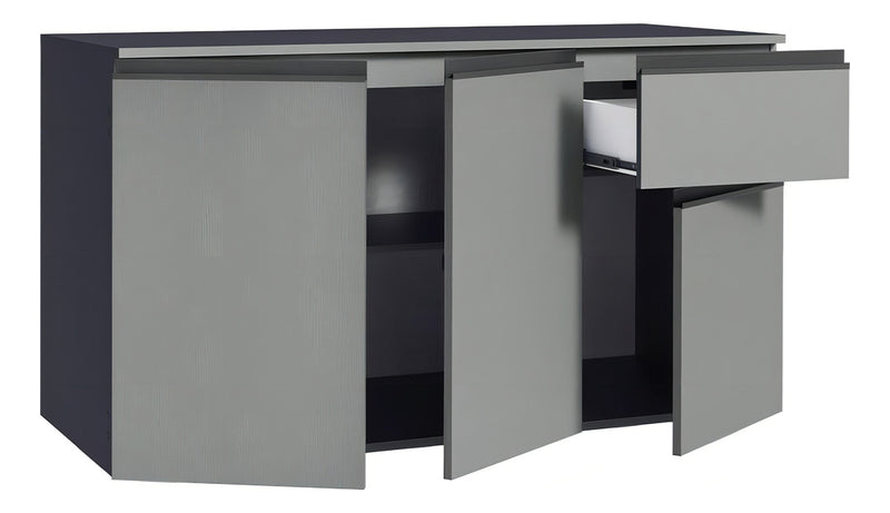Balcão Gabinete Pia Cozinha 3 Porta 1 Gav Susp Nice C Madesa Cor Cinza