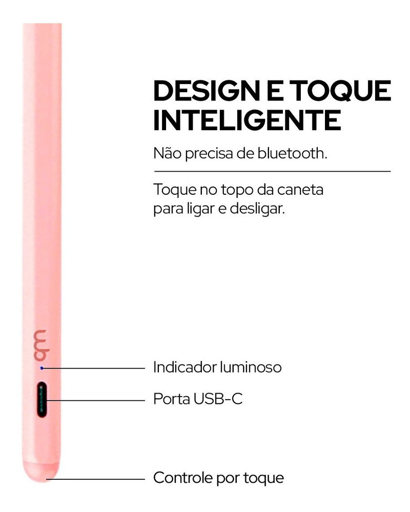 Caneta Pencil Wb Compatível C/ iPad Com Palm Rejection 1.0mm
