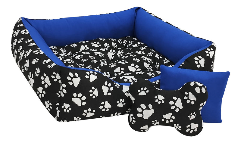 Cama Com Bordas Ana Pet Ibitinga Cor Preto/Vermelho