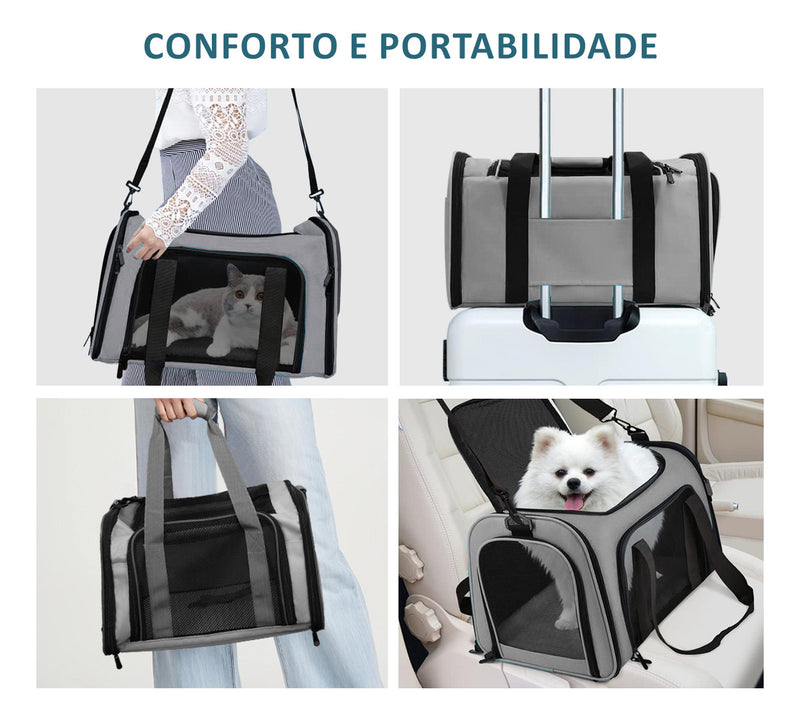 Bolsa Transporte Pet Caixa Transporte Médio Avião Paw Up Cor Verde