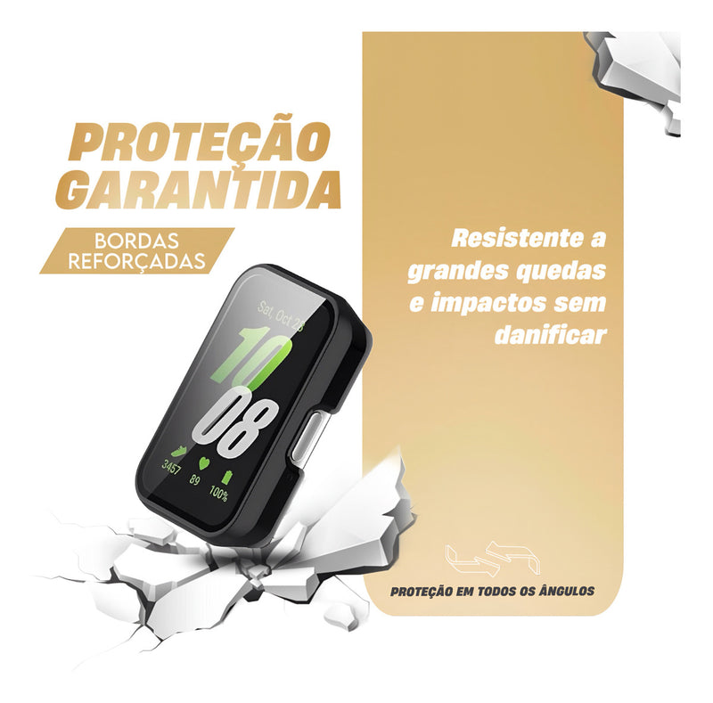 Case Película Compatível Com Samsung Galaxy Fit 3 Smartwatch