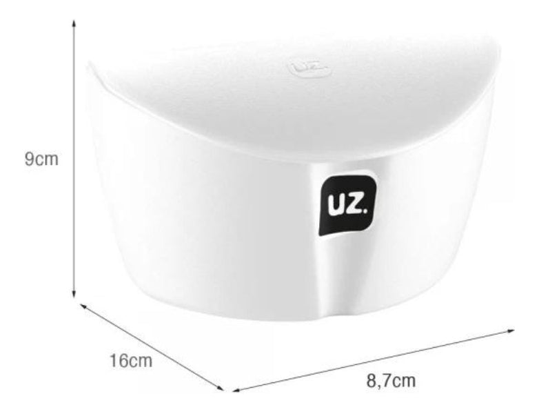 Saleiro Branco 500ml Gold Plástico Com Tampa 16x9 Cm Uz145br