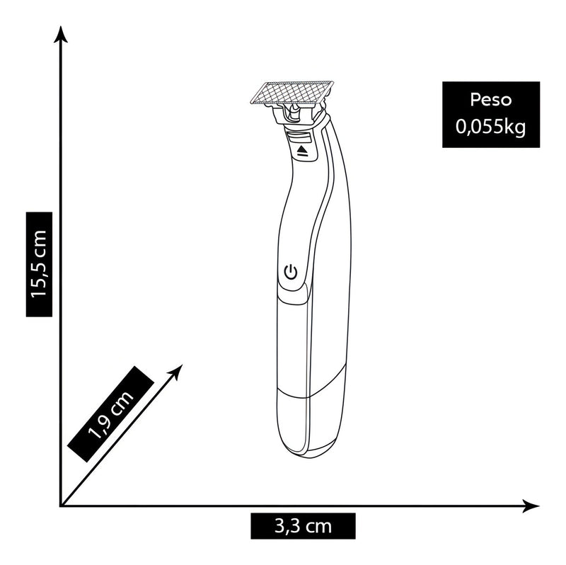 Aparador de Pelos Philips OneBlade QP1424/10 na Cor Cinza chumbo -