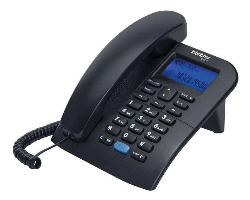 Telefone Fixo Tc 60 Id Preto Intelbras Com Display LED