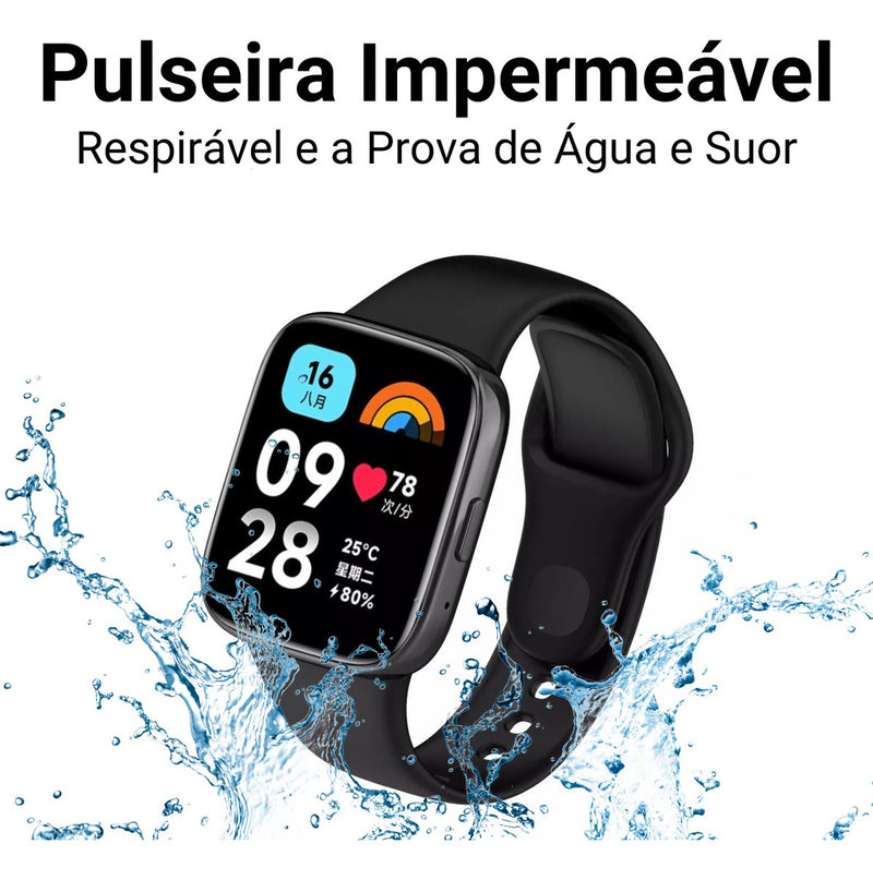 Pulseira De Silicone Sport Para Xiaomi Redmi Watch 3 Active Cor Bege Largura Da Pulseira 20 Mm