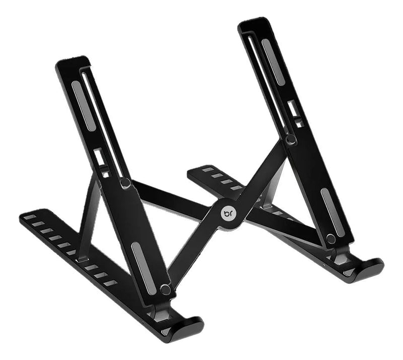 Suporte De Notebook Articulado Dobrável Ergonomico Em Aluminio Prateado Rishon
