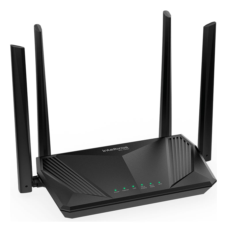 Roteador Wifi 6 Dual Band Mesh Gigabit 4 Antenas Intelbras W6-1500 Cor Preto